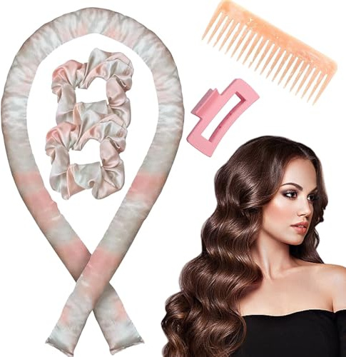 5 Stück Lockenwickler über Nacht Heatless Curls Band Set, Locken Ohne Hitze Hair Curler Set, Rutschfeste Curls Band Locken über Nacht, Samt Hair Curler Overnight Curls für mittleres-langes Haar