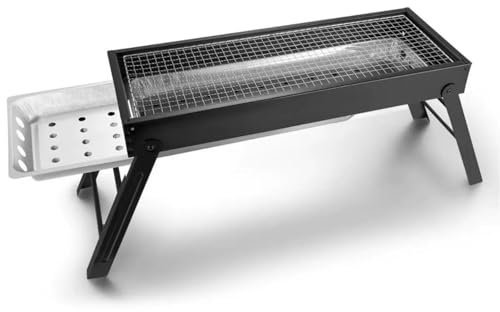 Portable Folding Charcoal BBQ Grill – 24 Outdoor Tabletop Barbecue for Camping, Picnics, Hiking, Patio Parties & Travel – Compact, Lightweight & Easy to Clean – Steel Grilling Tool