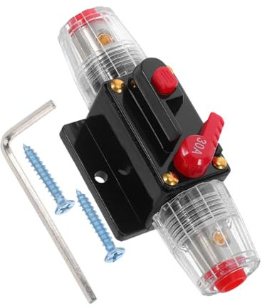 OSALADI Disjoncteur Ligne Porte-fusible Réarmable Avec Réinitialisation Manuelle Pour Automobile Électroménager Et Usage Industriel