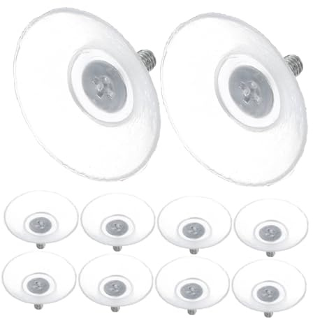HOMOBABE 10pcs PVC Tabletop Glass Suction Cups Screws Small Threaded Suction Pads for Windows and Glass Tables Furniture Accessories