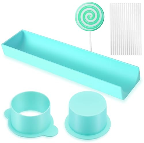 Round Cake Pop Mold with 9-Inch Tray, 3D Printed Cake Pop Cutter and Pusher, Baking Molds for Home Baking, Birthday Parties, Wedding Desserts (Green)