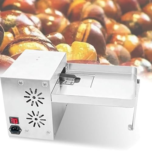 Macchina Commerciale per Rompere Le Castagne, Macchina Elettrica per Sgusciare E Aprire Le Castagne con Direzione di Taglio Regolabile, Apertura da 2 Cm a 3,7 Cm per Ristoranti E Supermercati