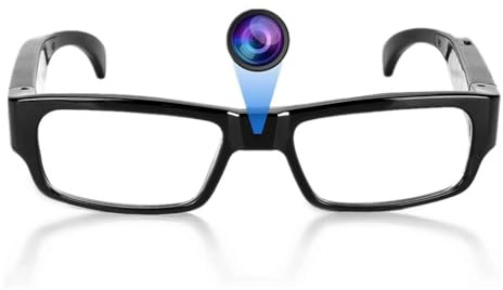 Tosuny Occhiali per Fotocamera HD 1080P, Occhiali da Registrazione Indossabili con Stabilizzazione Intelligente e Obiettivo Grandangolare, Batteria da 1,5 Ore per Ciclismo, Sport
