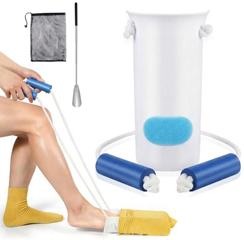 Anziehhilfe für Socken Strumpfanziehhilfe Sockenanziehhilfe Hüftoperation | U-förmige Anziehhilfe für Socken und Strümpfe, Anziehhilfe für Socken und Hosen, Sockenanzieher für Senioren, Schwangere