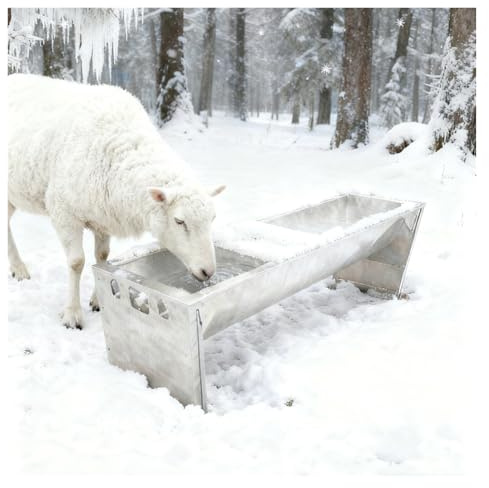 XILYZMO Cabra Alimentador Comedero, Granja Cobertizos Alimentador De Agua, con Autocompletar Válvula De Flotador Ganadería Alimentador Abrevadero para Cabra Caballo Ganado(32x100cm)