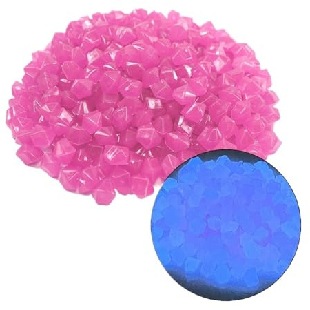 GHHZML Aquarium-Dekorationsstein 200 Stück leuchtende Steine ​​für Aquarium, Ornamente, im Dunkeln Kieselsteine, for den Außenbereich, Hof, Rasen, Weg, Gehwege, Dekorationen für DIY(Pink)
