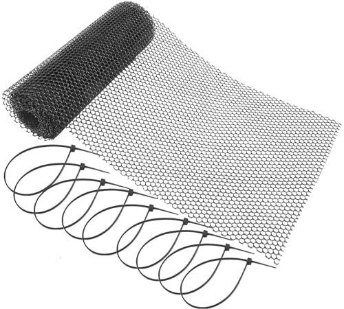 POPETPOP Clôture de Jardin en Plastique Noire 04 X 6 M 50 Colliers de Serrage Filet de Barrière à Poules et Lapins Protection Extérieure pour Animaux et Support pour Plantes Grimpantes