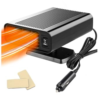 Leaflai Car Heater 12V - Winter Car Heater Kit 150W Anti-fog Auto Defroster That Plug into Cigarette Lighter, 2 in 1 Fast Heating/Cooling Defrogger for Small Vehicles