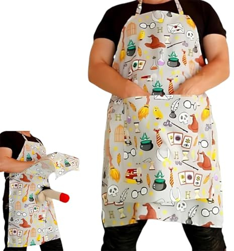 FUHAMJ 1 Stück Kochschürze Mit Verstecktem Penis, Kochschürze Lustig, Prank Apron Mit Versteckter Überraschung, Witzige Grillschürze Für Männer, Wasserdichte Schürze Für Köche, Grillfreunde