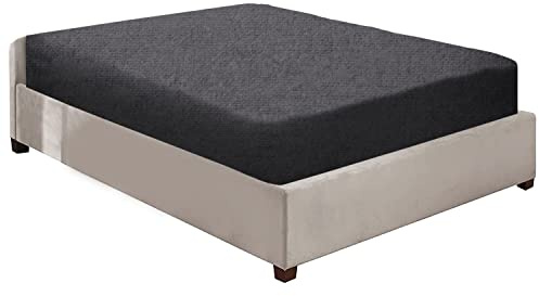 100% Brushed Cotton Flannelette 40CM/16 Extra Deep Fitted Sheets in 12 Colours (Charcoal, Double)