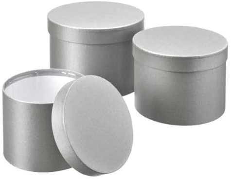 OASIS Symphony Lined Florist Hat Boxes - Set of 3 - Matte Grey