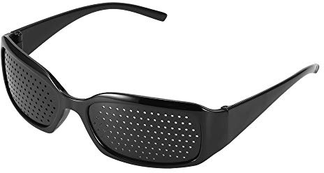 TiooDre Pinhole Brille, Vision Correction Brille Reticular Augenschutz Brille Anti-Müdigkeit Brille Vorbeugung Nahe Sehvermögen Verbessern Brille Schwarz