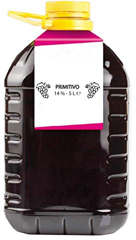 PET da 5 L di VINO PRIMITIVO IGP IGT rosso CAMPANIA 14% Sfuso da Azienda Agricola