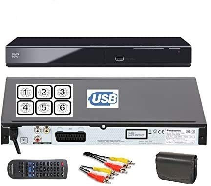 Panasonic DVD-S500EB-K MULTIREGION DVD player with USB & RCA Cable/CD Ripping