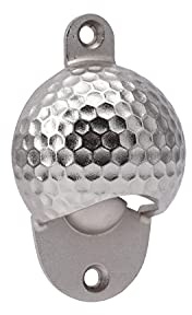 CGB Giftware | Silver Golf Ball Bottle Opener | Wall Mounted | Golfer | Man Cave Bar Accessory | Dapper Chap Range | GB05973
