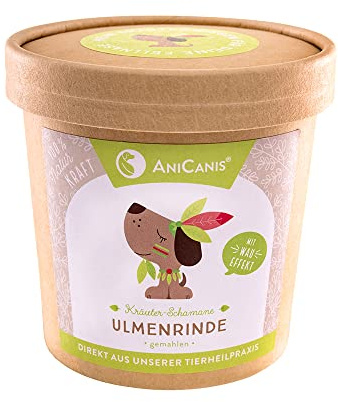 AniCanis Ulmenrinde für Hunde & Katzen - Magen, Darm & Übersäuerung - 75g | Slippery Elm, für Schleimhäute, Kotfressen & Schmatzen, Sodbrennen, Barf-Kräuter, vom Tierheilpraktiker