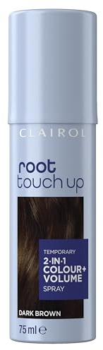 Clairol root touch up color + volume 2 in 1 spray dark medium brown, 75ml