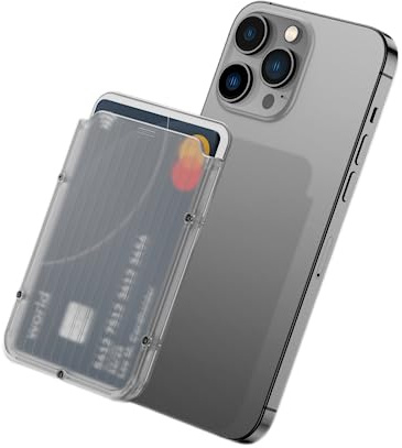 FRTMA Magnetischer Kartenhalter kompatibel mit iPhone 14 Pro Max/14 Pro/14 Plus/14, Mag Safe Wallet für iPhone 13 Pro Max/13 Pro/13/13 Mini/12/12 Pro/12 Pro Max/12 Mini, Weiß