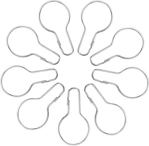 Cabilock Ganchos Cortina Ducha Acero Inoxidable 20 Piezas Forma Calabaza para Baño Organización Hogar Ventana Reutilizables
