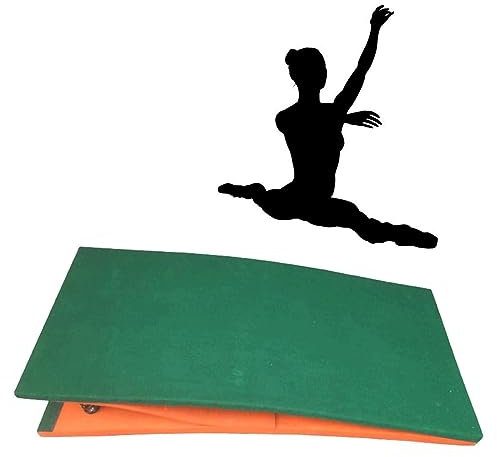 OQOPO S-förmiges Gymnastik-Pferdesprung-Sprungbrett, Gymnastik-Sprungbrett, mit verdicktem Holzbrett, geeignet für Schulen und Sportvereine