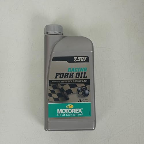 Bidon d'huile de fourche 7.5W Motorex Racing Fork Oil 3D 1L compatible avec moto