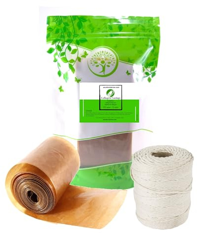 Budello di Collagene 55mm/5m + Spago da Cucina 80mt - Budello di collagene per salsiccia