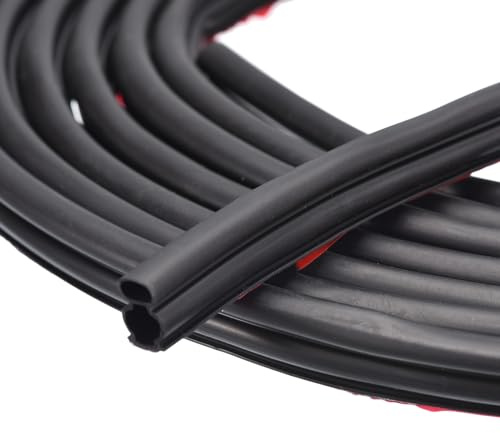 QUARKZMAN Wetterschutz Streifen Tür Dichtstreifen 6 Meter x 10mm x 15mm Selbstklebend Gummi Dichtungsband für 12-14mm Lücke zum Isolieren von Spalten an Fenstern und Türenz (Schwarz)