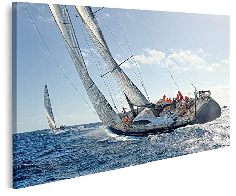 islandburner Prime Bild auf Leinwand Segeln Yacht Rennen Yachting Yachten Meer Zwei Regatta Unter Segeln Bilder Wandbilder Poster