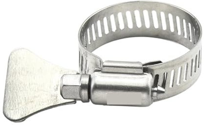 Collier de serrage à vis sans fin Collier de serrage à clé réglable Collier de serrage en acier inoxydable for tuyau d'eau Mécanique automobile Collier De Serrage(16-25mm 10pcs)