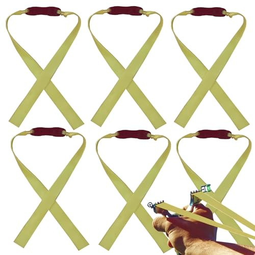 NAYAINOVA Lot de 6 élastiques pour lance-pierre professionnel de chasse et de tir - Ressort - Caoutchouc élastique plat 0,8 mm puissant - Lance-pierre - Slingshot