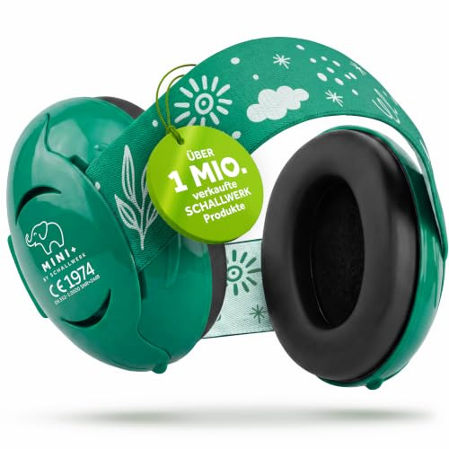Schallwerk ® Mini+ Cuffie Antirumore Bambini - Protezione dell'udito per Bambini e Neonati - Cuffie Neonato Antirumore, Neonato, Bambino, Aereo, Rumore