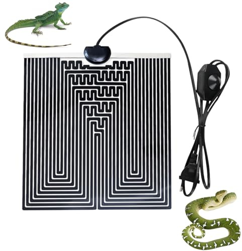 Trywise Heizmatte Terrarium, 28W Heizmatte mit Thermostat, Aquarienheizkissen,Verstellbares Heizkissen für Reptilien mit Temperaturregelung, für Reptilien,Schlangen,Eidechsen