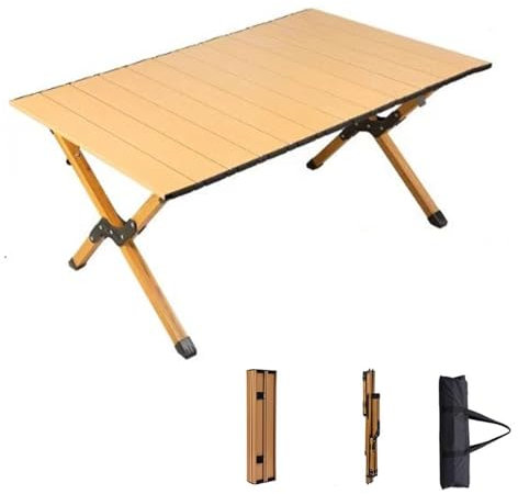 LRHELPBNR Campingtisch Klappbar, Roll Up Camping Tisch Rolltisch Für Camping, Outdoor, Garten, Balkon, Picknick, Strand(B,150x70x52cm)