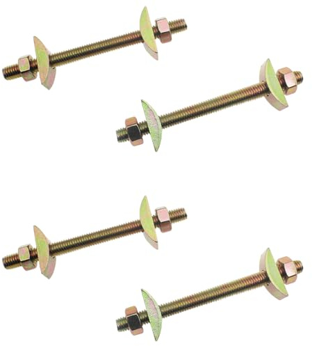 HAJXZH 4 Sets Joint Connectors M8 x 100 MM Table Top Fasteners Bolts and Nuts Color Zinc Countertop Connector for Most Furniture Connections