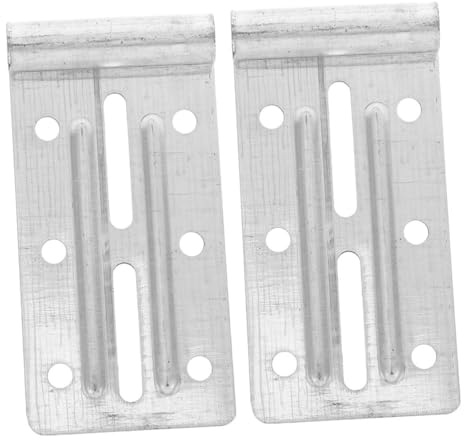 jojofuny Soportes Metálicos Inferiores para Puertas de Garaje de Hierro, 2 Piezas Instalación Fácil y Alta Resistencia para Fijación Segura