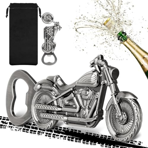 LKKCHER Motorrad Flaschenöffner, Geburtstagsgeschenk für ihn Papa, Motorrad Geschenke für Männer, Valentinstag, Vatertagsgeschenk Geburtstagsgeschenk für Männer, Papa, Vater