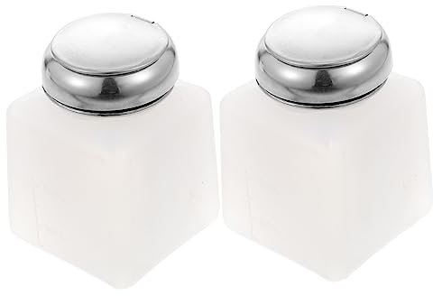 Ipetboom 100ml Square Plastic Pump Bottle Anti-Static Lockable Dispenser Stainless Steel Head for Isopropyl and Flux 2Pcs