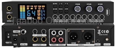 Audio Mixer, 24W 16 Effects Digital Pre-Effector Bluetooth Sound Box DJ Mixer Console Amplifier Speaker Wireless Monitoring System(K160 With XLR)