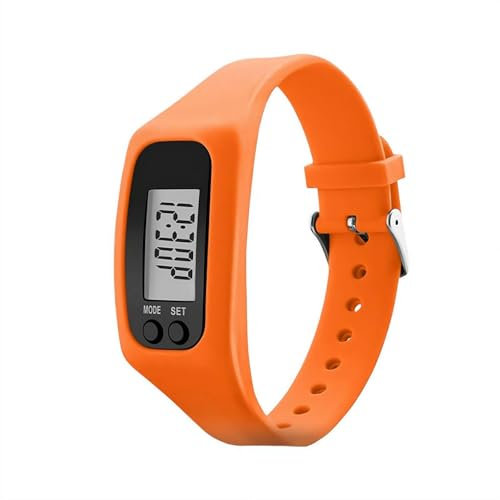 Reloj podómetro, no requiere Bluetooth/App/teléfono, rastreador de fitness con contador de pasos, contador de calorías, pantalla LCD grande, pulsera de silicona ligera para caminar y correr