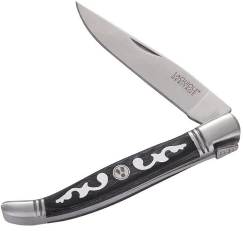 Générique Couteau de Poche Pliant Design Arabesque Gris, Élégance et Robustesse