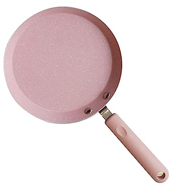 DINHEAROM Sartén Fondo Plano de Aluminio para Tortillas y Panqueques Antiadherente Conducción de Calor Uniforme y Fácil Volteo para Hogar y Restaurante