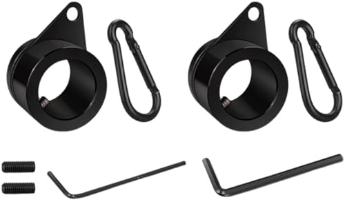 ZEPFJHE 2pcs AntiTangle Flag Poles Rings Aluminum Alloy 360 Rotating Spinner With Hook For 0.8-1.01Inch FlagPoles Accessories Rotating Flag Poles Rings