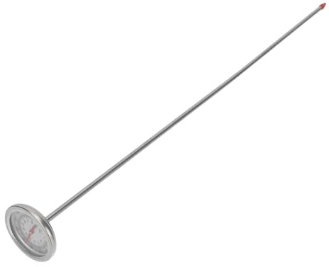 IWOWHERO Thermomètre de Sol Compost Acier Inoxydable Outil de Mesure de Température pour Jardin Extérieur Lecture Facile Détecteur Précis pour Compost et Sol