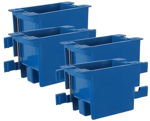 HIAKDOFT Scatola di Derivazione da Incasso per Pareti in Pvc Blu 4 Pezzi, Scatola Elettrica per Prese da Muro Esistenti, Protezione Antincendio per Cablaggio Apparecchi di Illuminazione,