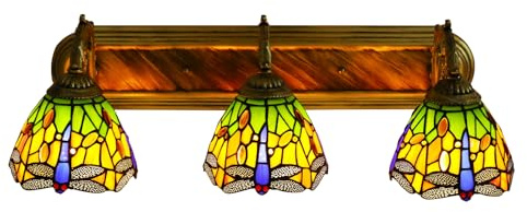 Proinsightore Hand Painted Wall Lamp 3 Lights Glass Wash Basin Lighting