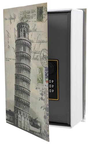INOOMP Cassaforte di Diversione a Libro Combinazione, Piccola Cassetta di Sicurezza per Soldi e Gioielli, Scatola di Deposito Segreta per Casa e Ufficio, Contenitore Organizzatore