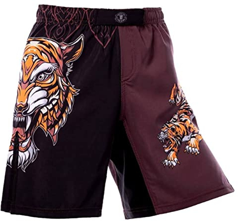 Hardcore Training Kids Boxing Shorts Kickboxing Boys Girls Sparring Gear Fitness Sport Activities (DE/NL/SE/PL, Ålder, 8 år, Regelbunden, Brown)