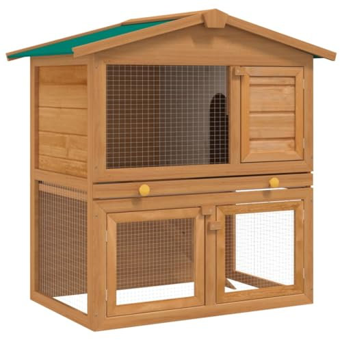 vidaXL 91,4 cm Kleintierstall aus Holz A-Frame Pet Käfig aus Holz, Kleine Animal Hühnerstall