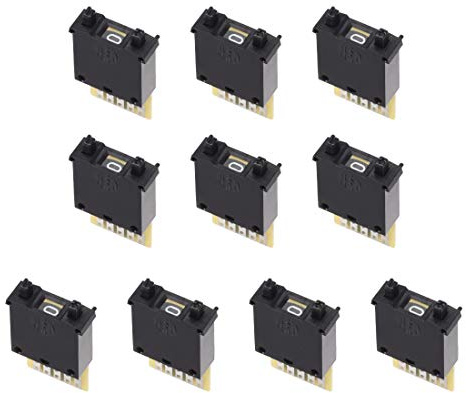 sourcing map DIP Switch BCD Code Thumb Wheel Switch KM2 0-9 Digital Black 30 x 18 x 8 mm 10 Pcs