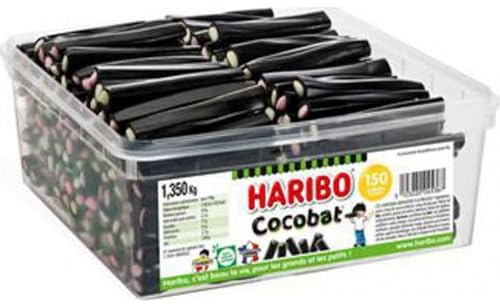 HARIBO - Cocobat - Bonbons Réglisse - Sans Colorants Artificiels - Boîte De 150 Bonbons